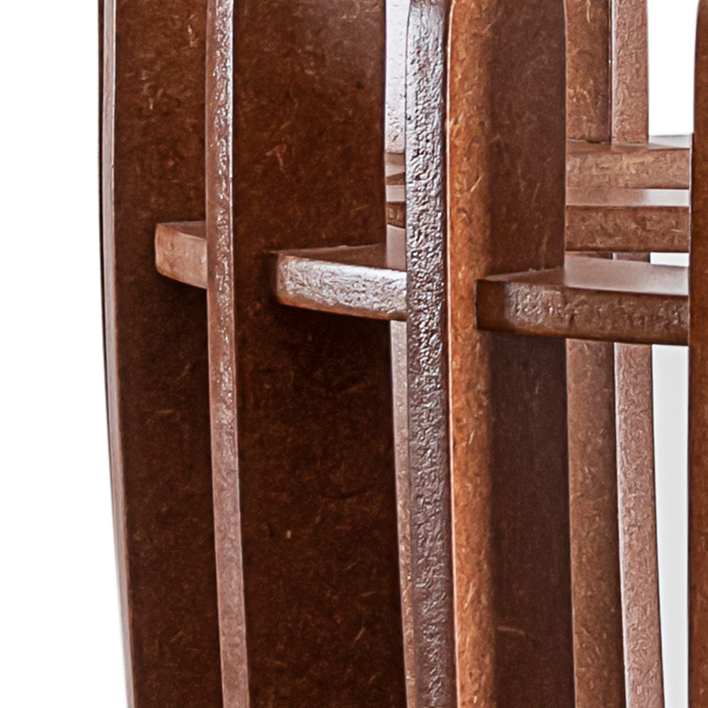 Luminária de Piso Luna Feito em MDF com Cúpula Cilíndrica de Algodão