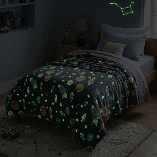 Manta Infantil Glow Brilha no Escuro 180g/m² 2,00m x 1,50m 01 Peça - Espaço
