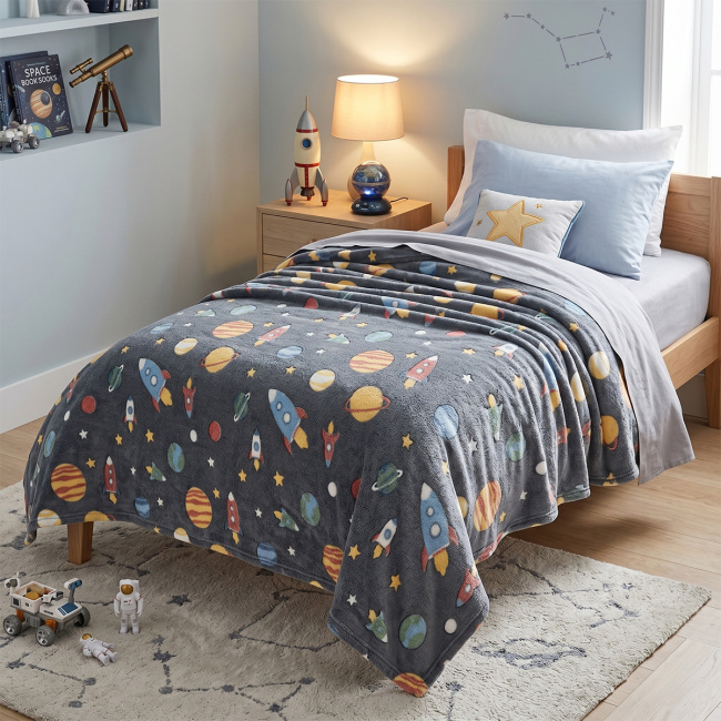 Manta Infantil Glow Brilha no Escuro 180g/m² 2,00m x 1,50m 01 Peça - Espaço