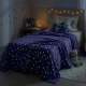 Manta Infantil Glow Brilha no Escuro 180g/m² 2,00m x 1,50m 01 Peça - Estrelas Azul