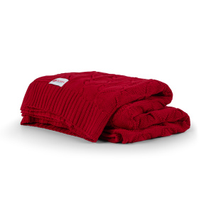 Manta Liz Tricot Lotus Tecido 100% Acrílico 01 Peça - Vermelho