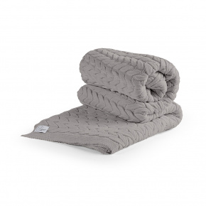 Peseira Liz Tricot Trança 100% Acrílico 01 Peça - Concreto