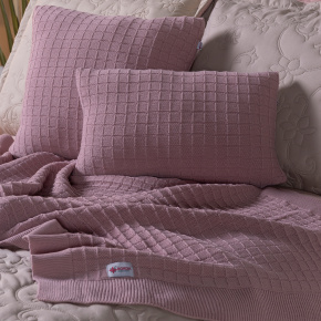 Peseira Nubia Tricot 2,60m x 70cm 100% Acrílico 01 Peça - Rosê