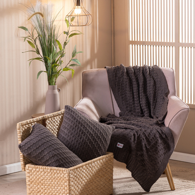 Peseira Trevi Tricot 2,60m x 70cm 100% Acrílico 01 Peça - Tabaco