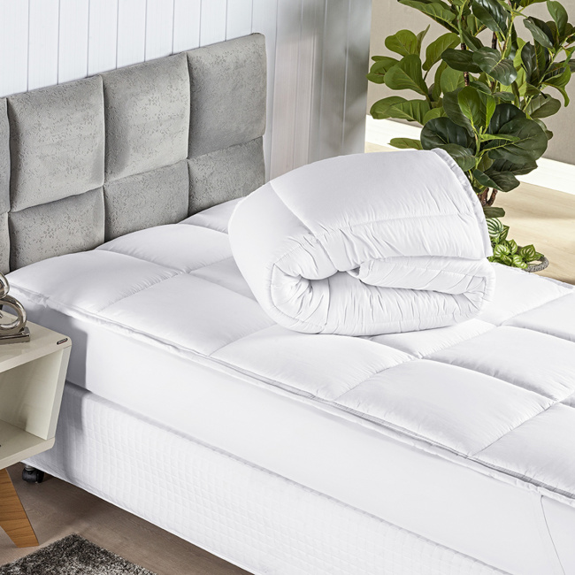 Pillow Top Solteiro Suavitec Micropercal 200 Fios 400g/m² 1,88m x 88cm x 40cm 01 Peça - Branco