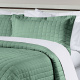 Porta Travesseiro 70cm x 50cm Glass Com Abas 200 Fios 100% Algodão 02 Peças - Verde