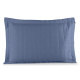 Porta Travesseiro 70cm x 50cm Glass Com Abas Percal 200 Fios 01 Peça - Azul Jeans