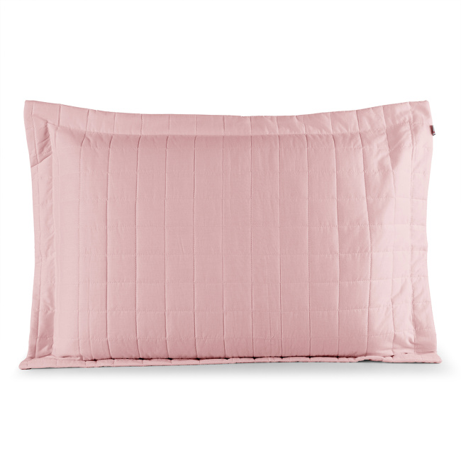 Porta Travesseiro 70cm x 50cm Glass Com Abas Percal 200 Fios 01 Peça - Rosa Chá