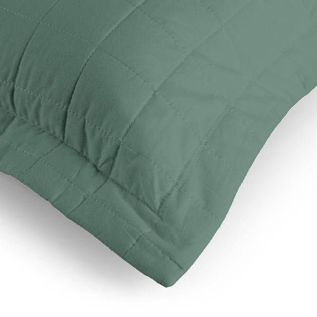 Porta Travesseiro 70cm x 50cm Glass Com Abas Percal 200 Fios 01 Peça - Verde