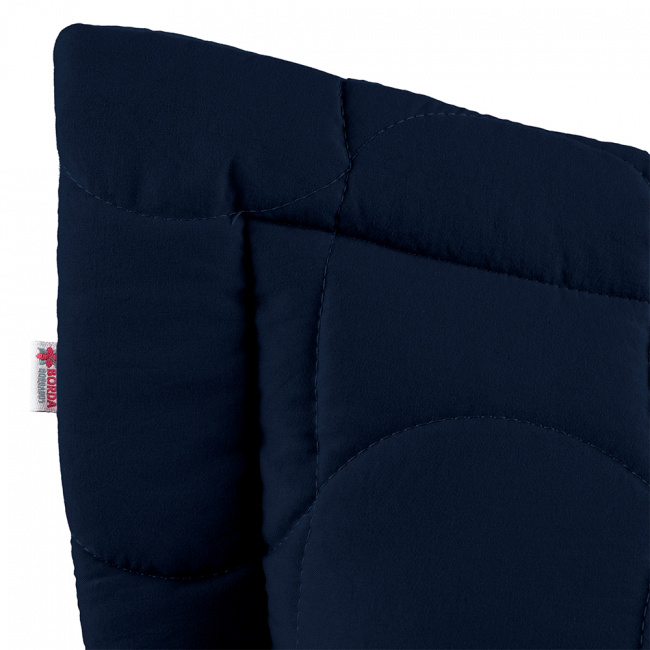 Porta Travesseiro 70cm x 50cm Harmony Dupla Face Toque Macio 400 Fios 01 Peça - Azul Marinho / Palha