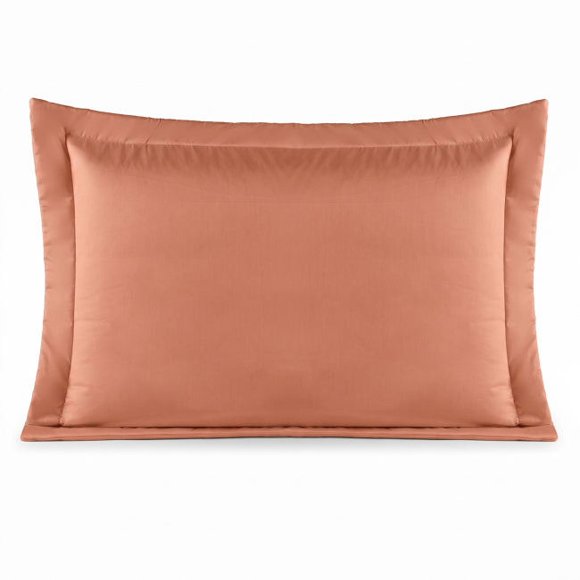 Porta Travesseiro 70cm X 50cm Pádua Tecido Egípcio 400 Fios 01 Peça - Terracota