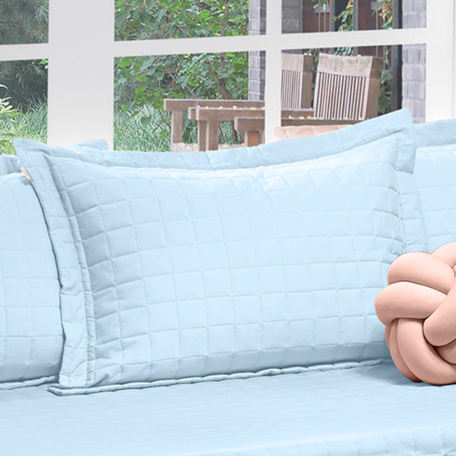 Porta Travesseiro 70cm x 50cm Zapt Zum 200 Fios 100% Algodão 01 Peça - Azul Claro