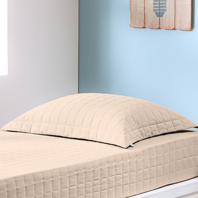 Porta Travesseiro 70cm x 50cm Zapt Zum 200 Fios 100% Algodão 01 Peça - Bege