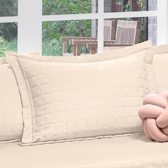 Porta Travesseiro 70cm x 50cm Zapt Zum 200 Fios 100% Algodão 01 Peça - Bege