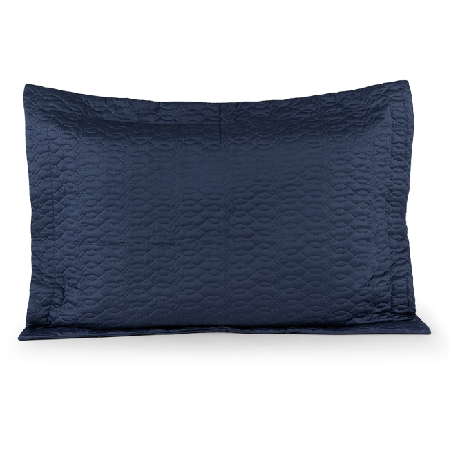 Porta Travesseiro Matelado Dakar 70cm x 50cm 400 Fios Egípcio 100% Algodão 01 Peça - Azul