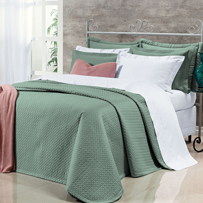 Porta Travesseiro Matelado Pádua 400 Fios Egípcio 70cm x 50cm 01 Peça - Verde