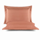 Porta Travesseiro Pádua Tecido Egípcio 400 Fios 100% Algodão 70cm X 50cm 02 Peças - Terracota