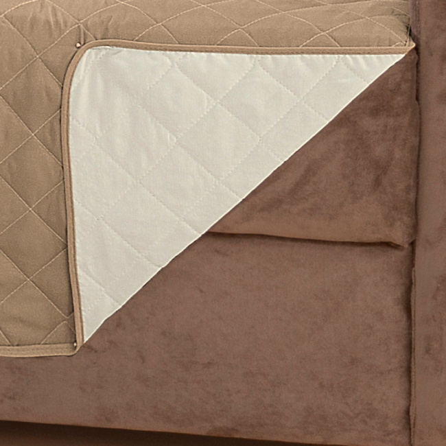 Protetor de Sofá King Impermeável Dupla Face MR 04 Lugares - Cáqui / Palha