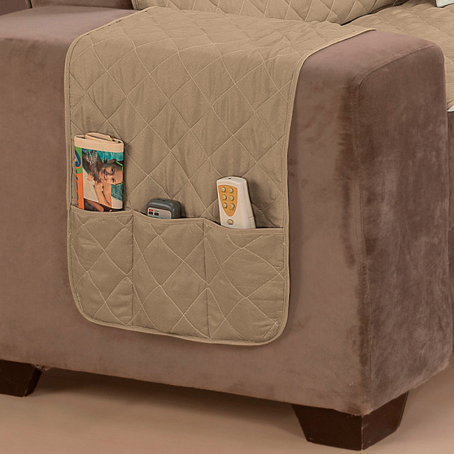 Protetor de Sofá King Impermeável Dupla Face MR 04 Lugares - Cáqui / Palha