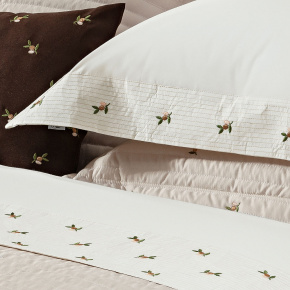 Roupa de Cama Casal Ellora 200 Fios 100% Algodão 04 Peças - Palha