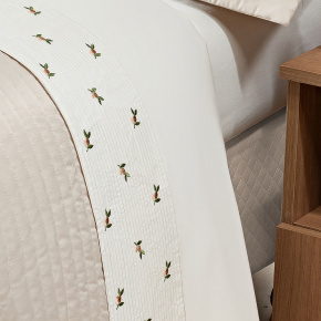 Roupa de Cama Casal Ellora 200 Fios 100% Algodão 04 Peças - Palha