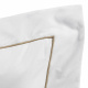Roupa de Cama Casal Glass Clean Tecido 200 Fios 100% Algodão 04 Peças - Branco / Dourado