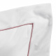 Roupa de Cama Casal Glass Clean Tecido 200 Fios 100% Algodão 04 Peças - Branco / Rosê