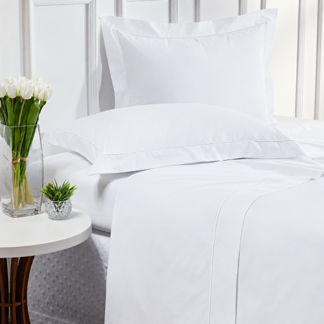 Roupa de Cama Casal King Glass Clean 200 Fios 100% Algodão 04 Peças - Branco