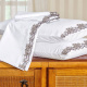 Roupa de Cama Casal King Kit Mondrean 200 Fios 04 Peças - Branco