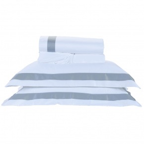 Roupa de Cama Casal King Laisa 400 Fios Egípcio 100% Algodão 04 Peças - Concreto