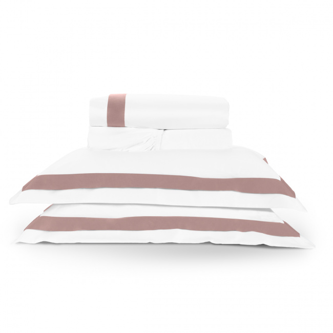 Roupa de Cama Casal King Laisa 400 Fios Egípcio 100% Algodão 04 Peças - Rosa