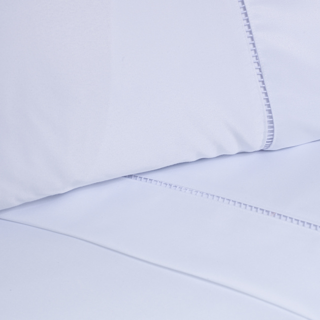 Roupa de Cama Casal Levit 600 Fios 04 Peças - Branco