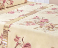 Roupa de Cama Casal Padrão Requinte 180 Fios 04 Peças - Palha