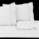 Roupa de Cama Casal Ponto Infinity Percal Toque Macio 03 Peças - Branco