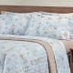 Roupa de Cama Casal Queen Diplomata 200 Fios Algodão 04 Peças - Floral Bege