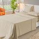 Roupa de Cama Casal Queen Essence 200 Fios 04 Peças - Cáqui