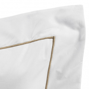 Roupa de Cama Casal Queen Glass Clean 200 Fios 100% Algodão 04 Peças - Branco / Dourado