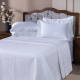 Roupa de Cama King Monaco 400 Fios 100% Algodão Egípcios 04 Peças - Branco