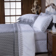 Roupa de Cama King Monaco 400 Fios 100% Algodão Egípcios 04 Peças - Cinza