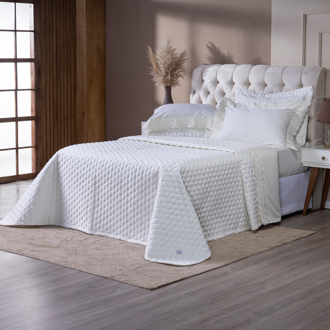 Roupa de Cama King Monaco 400 Fios 100% Algodão Egípcios 04 Peças - Palha