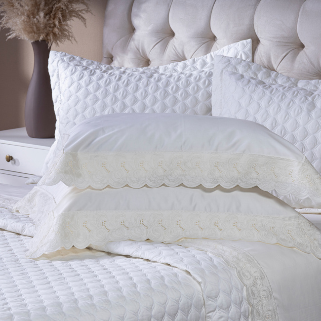 Roupa de Cama King Monaco 400 Fios 100% Algodão Egípcios 04 Peças - Palha