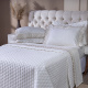 Roupa de Cama Lençol King Oliviéri Percal 400 Fios Egípcio Bordado 100% Algodão 04 Peças - Dourado