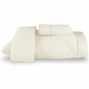 Roupa de Cama Lençol King Suavit Percal 400 Fios Ponto Palito 04 Peças - Palha