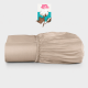 Roupa de Cama Lençol Casal Pádua 400 Fios Egípcio 100% Algodão Bordado Ponto Ajour 03 Peças - Cáqui