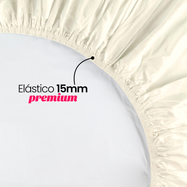 Roupa de Cama Lençol Casal Pádua 400 Fios Egípcio 100% Algodão Bordado Ponto Ajour 03 Peças - Palha