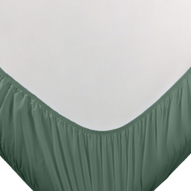 Roupa de Cama Lençol Casal Pádua 400 Fios Egípcio 100% Algodão Bordado Ponto Ajour 03 Peças - Verde