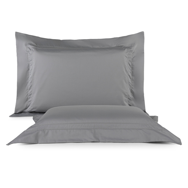 Roupa de Cama Lençol King Pádua 400 Fios Egípcio 100% Algodão Bordado Ponto Ajour 03 Peças - Concreto