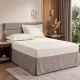 Roupa de Cama Lençol King Pádua 400 Fios Egípcio 100% Algodão Bordado Ponto Ajour 03 Peças - Palha