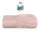 Roupa de Cama Lençol King Pádua 400 Fios Egípcio 100% Algodão Bordado Ponto Ajour 03 Peças - Rosa Chá