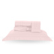 Roupa de Cama Lençol King Pádua 400 Fios Egípcio 100% Algodão Bordado Ponto Ajour 04 Peças - Rosa